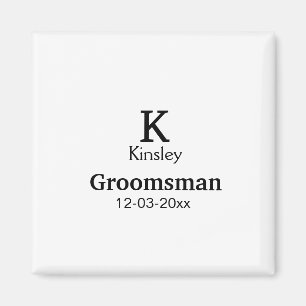 Íman SIMPLES MINIMAL adicione seu nome padrinhos person