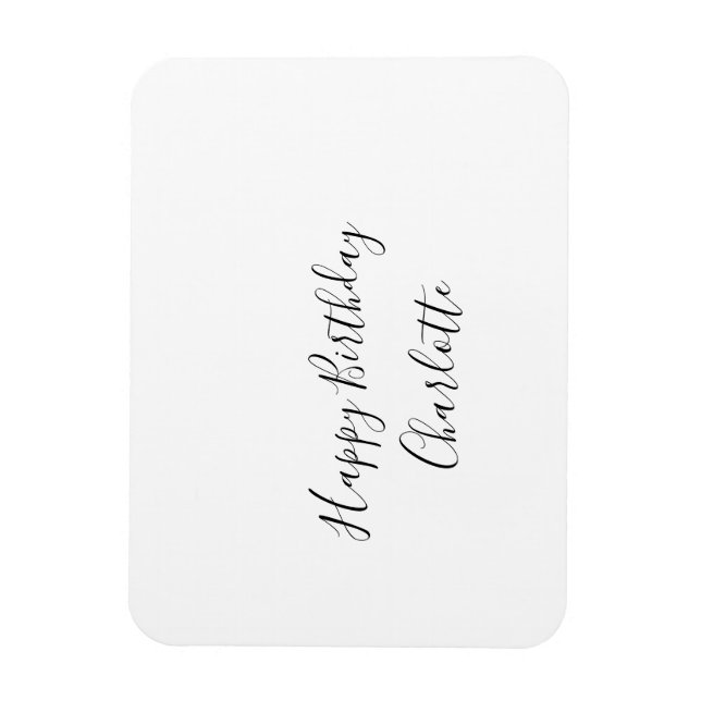 Íman SIMPLES MINIMAL.CUTE ADICIONE NOME BEBÊ feliz aniv (Vertical)