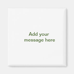 Íman Simples minimal verde adicione seu texto nome foto