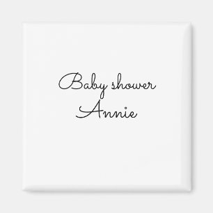 Íman simples mínimo adicione o nome do texto baby showe