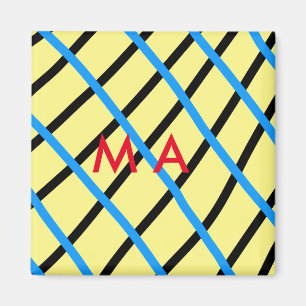 Íman Simples monograma adicione seu nome com letra míni