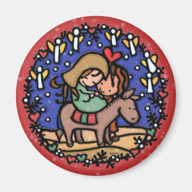 Íman Simples Natal. O amor era nascer. Meu Deus. VERMEL (Frente)