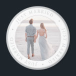 Íman Simples ocasião de casamento de fotos personalizad<br><div class="desc">Foto personalizada para o seu casamento ou aniversário ou,  a propósito,  qualquer evento que você quiser com sua foto personalizada.</div>