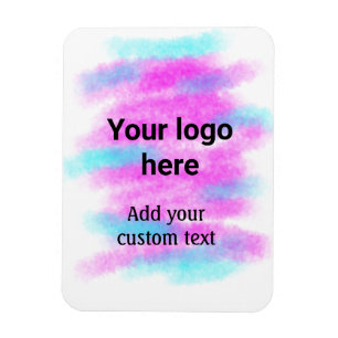 Íman Simples pi vermelho aquarela adicione seu logotipo