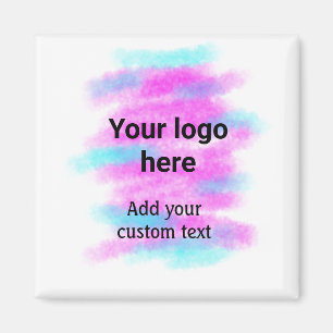 Íman Simples pi vermelho aquarela adicione seu logotipo