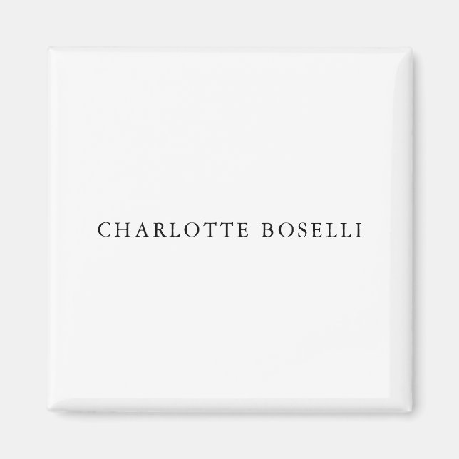 Íman Simples profissional clássico elegante minimalista (Frente)