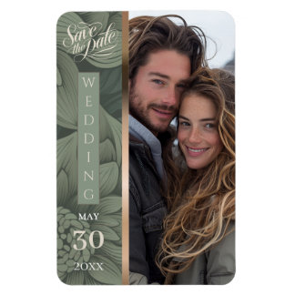 Íman Simples Sage Luxe Bloom Flexible Photo Magnet