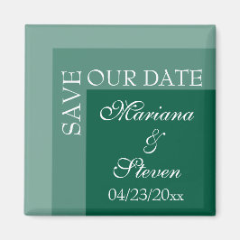 Íman Simples Script Modern Wedding Emerald Green