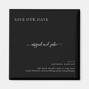Íman Simplesmente Preto Casamento Salve nossa data