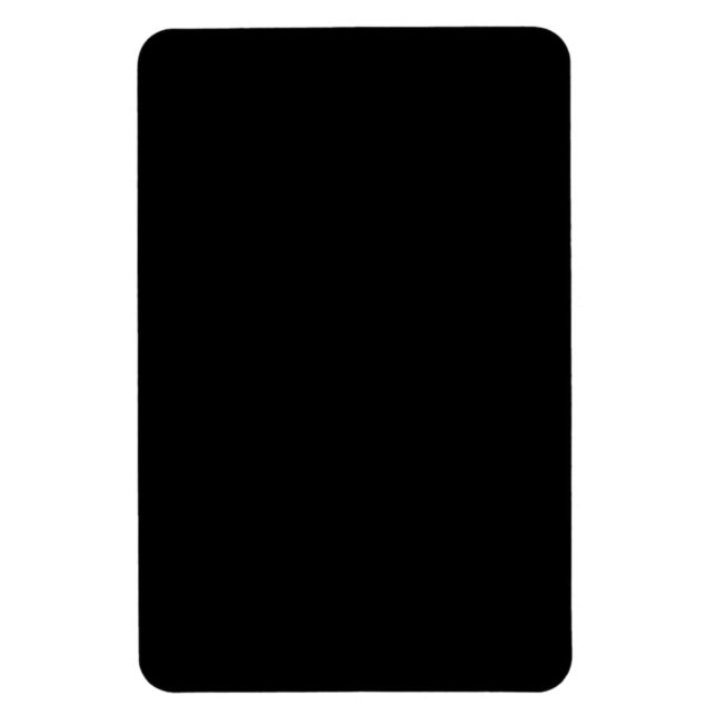 Íman Simplesmente Preto Cor Sólida Personalize-A (Vertical)