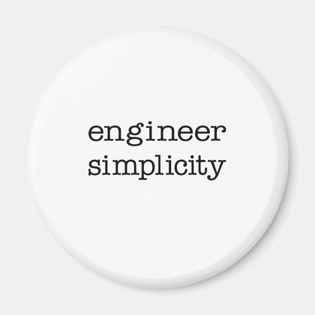 Íman Simplicidade do engenheiro (Frente)