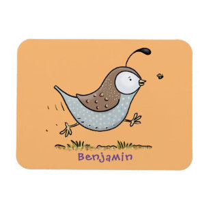 Íman Simulação de desenho animado da codorniz californi