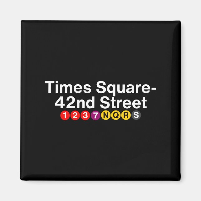 Íman Sinais da Estação de Metrô Times Square Nova York, (Frente)