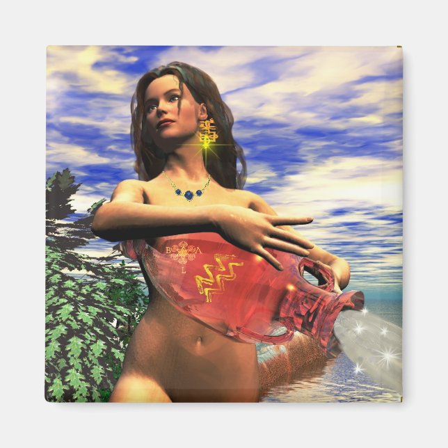 ÍMAN SINAIS DE ANIVERSÁRIO ZODIÁTICOS / AQUÁRIO (Frente)