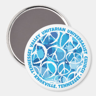 Íman Sinais de paz da TVUUC em tons de azul