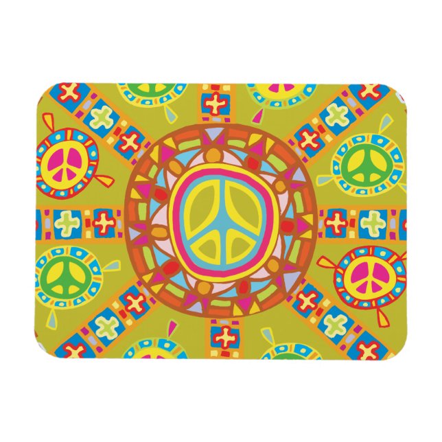 Íman Sinais de paz, símbolos (Horizontal)
