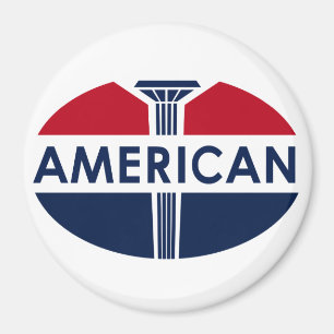 Íman Sinal americano do posto de gasolina. Versão lisa