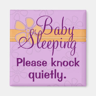 Íman Sinal da porta frontal do bebê que dorme