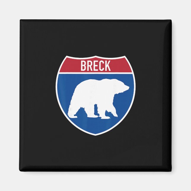 Íman Sinal da Rodovia Interestadual Breck Colorado Bear (Frente)