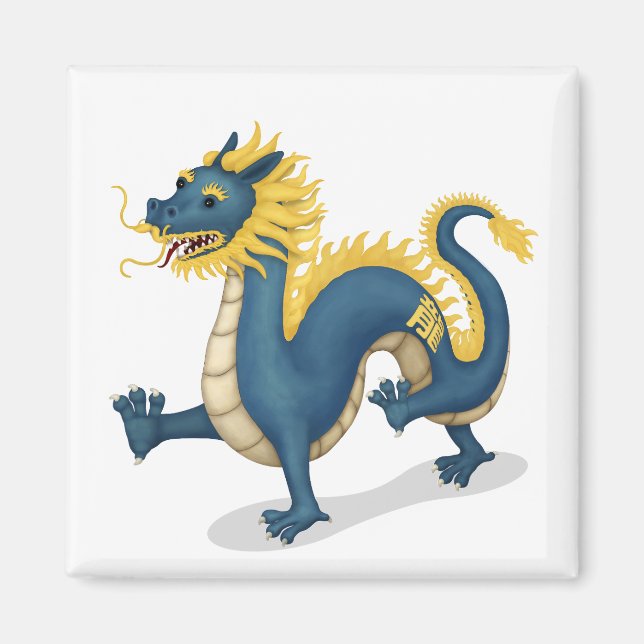 Íman Sinal de Astrologia do Dragão Zodíaco Chinês (Frente)