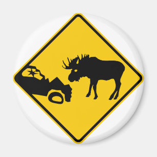 Íman Sinal de aviso dos alces do parque nacional de