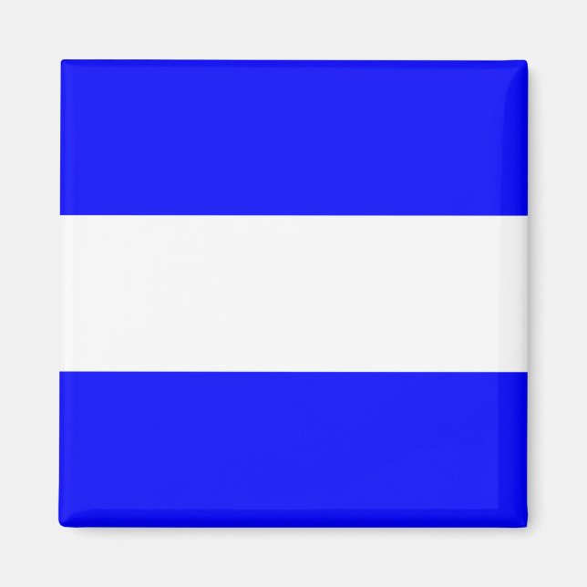 Íman Sinal de bandeira náutica - Letra J (Juliett) (Frente)