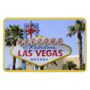 Íman Sinal de boas-vindas amarelo Nevada Las Vegas