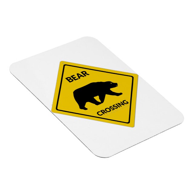 Íman sinal de cruzamento de urso silhueta de urso Slipp (Lado Direito)