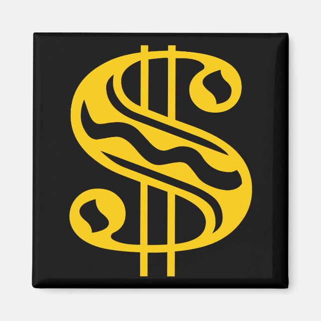 Íman Sinal de Dólar - Âmbar (Frente)