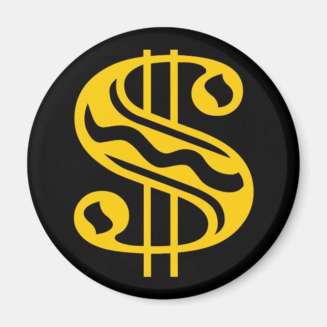 Íman Sinal de Dólar - Âmbar (Frente)