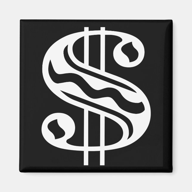 Íman Sinal de Dólar - Branco (Frente)