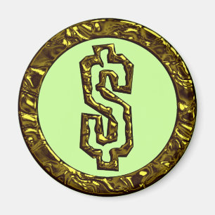 ÍMAN SINAL DE DÓLAR DOURADO
