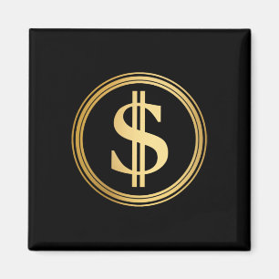 Íman Sinal de Dólar Dourado D.o.g.e. 4 de Julho