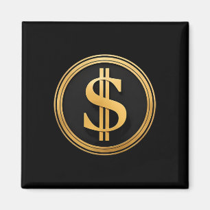 Íman Sinal de Dólar Dourado D.o.g.e. 4 de Julho de 1776