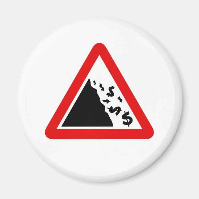 Íman Sinal de Dólar em Queda (Frente)