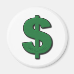Íman Sinal de Dólar Verde