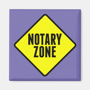 Íman Sinal de estrada amarela da zona notarial
