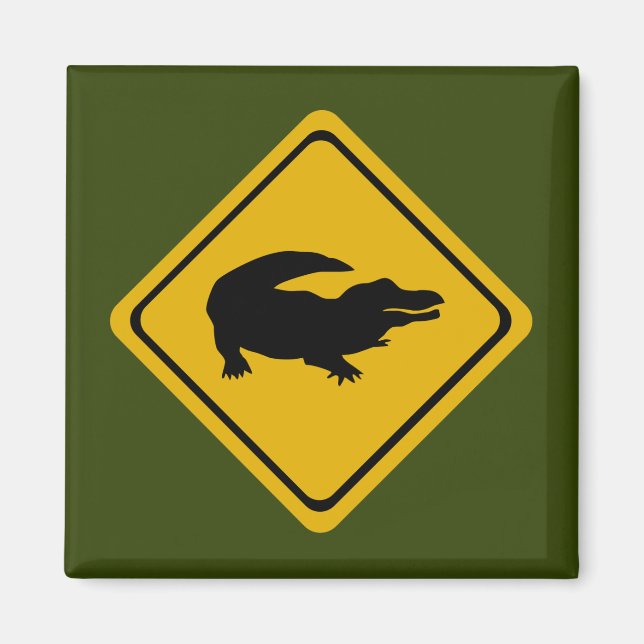 Íman sinal de estrada crocodilo (Frente)