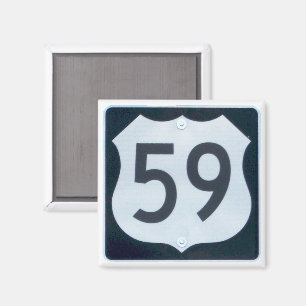 Íman Sinal de estrada da rota 59 dos E.U.