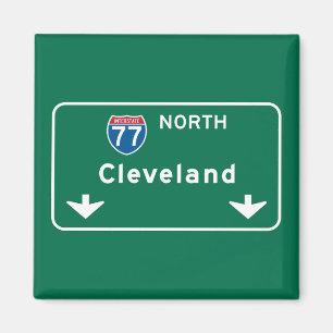 Íman Sinal de estrada de Cleveland, OH