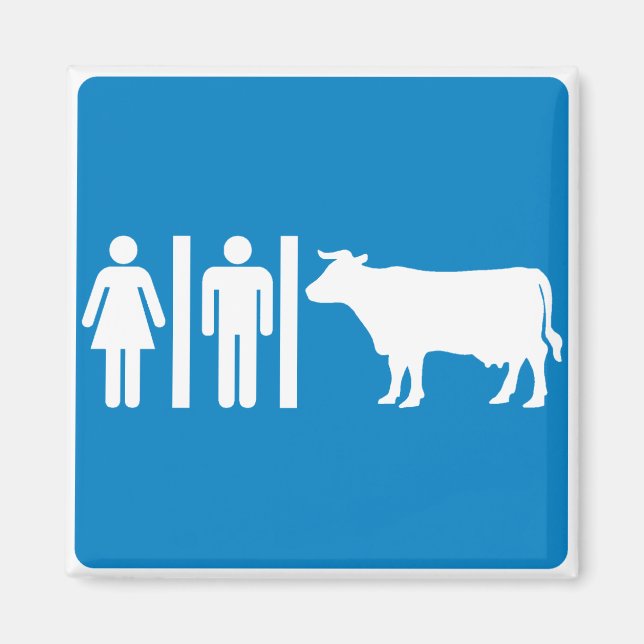 Íman Sinal de Estrada Humorosa - VACAS? (Frente)