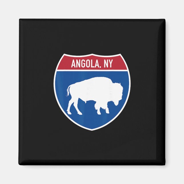 Íman Sinal de Estrada Interestadual de Angola Nova York (Frente)