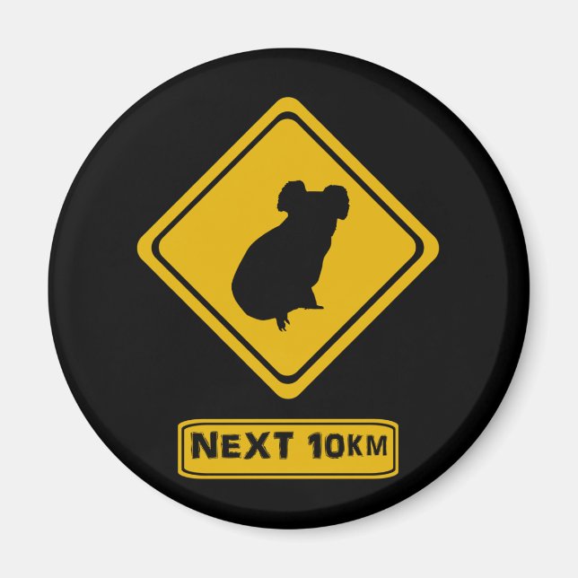 Íman sinal de estrada koala (Frente)
