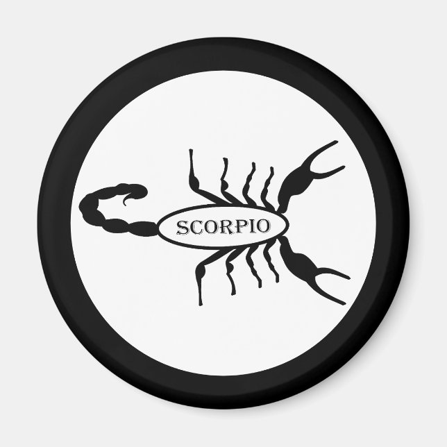 Íman Sinal de Estrela Scorpion Preta (Frente)