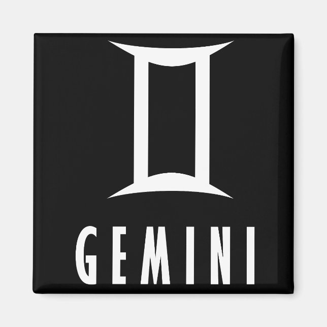 Íman Sinal de gemini zodiac (Frente)