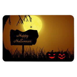 Íman Sinal de Halloween com Pumpkins - Magnet flexível