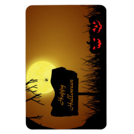 Íman Sinal de Halloween com Pumpkins - Magnet flexível