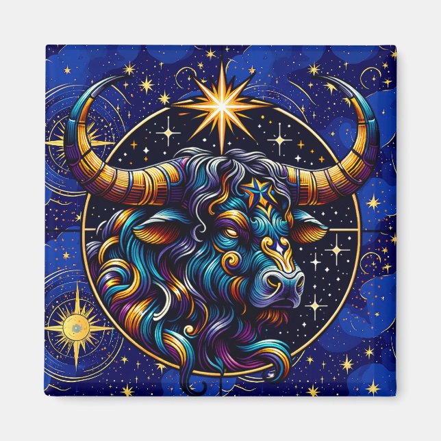 Íman Sinal de Horoscópio Taurus Zodiac Astrologia (Frente)