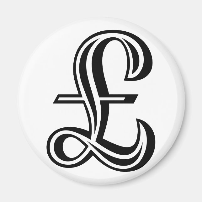 Íman Sinal de libra - Preto (Frente)