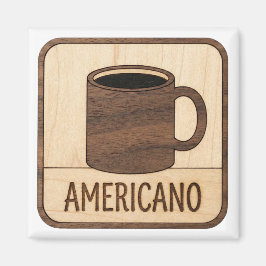 Íman Sinal de Madeira Café Americano